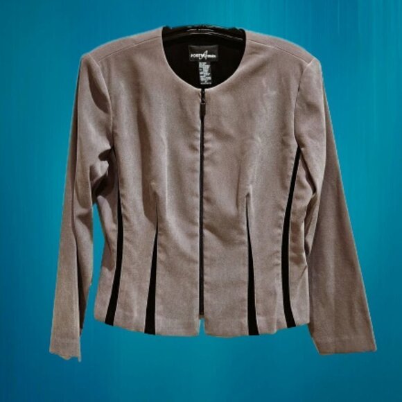 Positive Attitude Black/Tan Women's 2-Piece Pantsuit - 12P - Picture 2 of 12